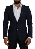 Men's Blue Wool Slim Fit Formal Coat Blazer Clothing