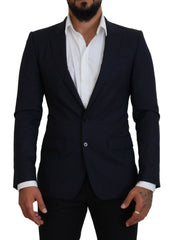 Men's Blue Wool Slim Fit Formal Coat Blazer Clothing