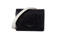 Men's Blue White Caiman Leather Strap Card Holder Wallet