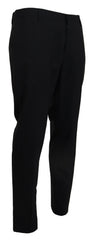 Men's Gray Wool Stretch Dress Formal Slim Fit Pant