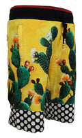 Men's Multicolor Cactus Print Cotton Sweat Shorts Wool