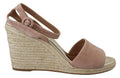 Women's Pink Suede Leather Ankle Strap Sandals