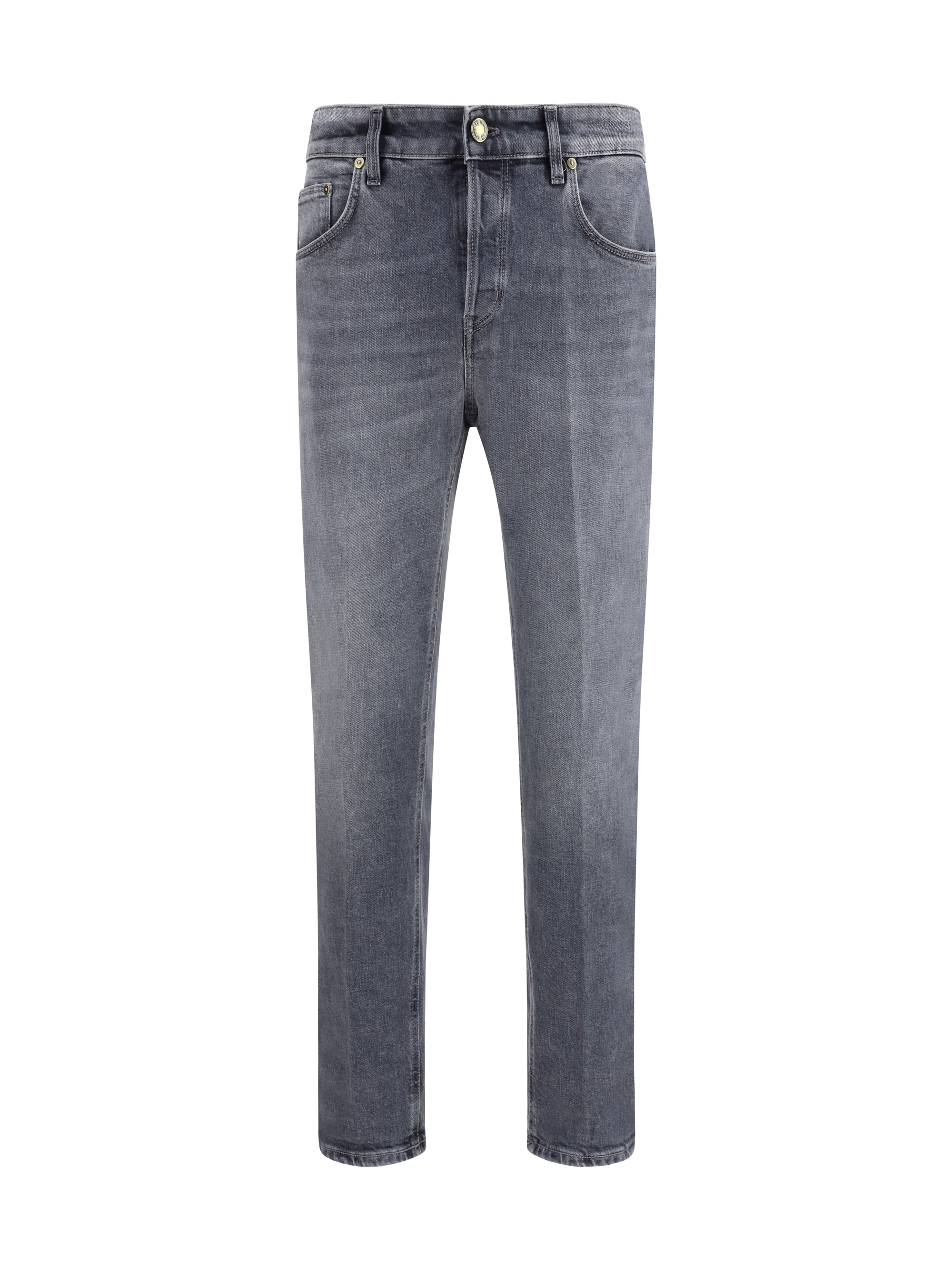 Pt Torino Five-Pocket Cotton Jeans — Gray