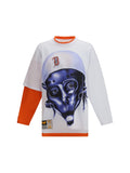 Pdf Channel Graphic Mask Print T-Shirt — White