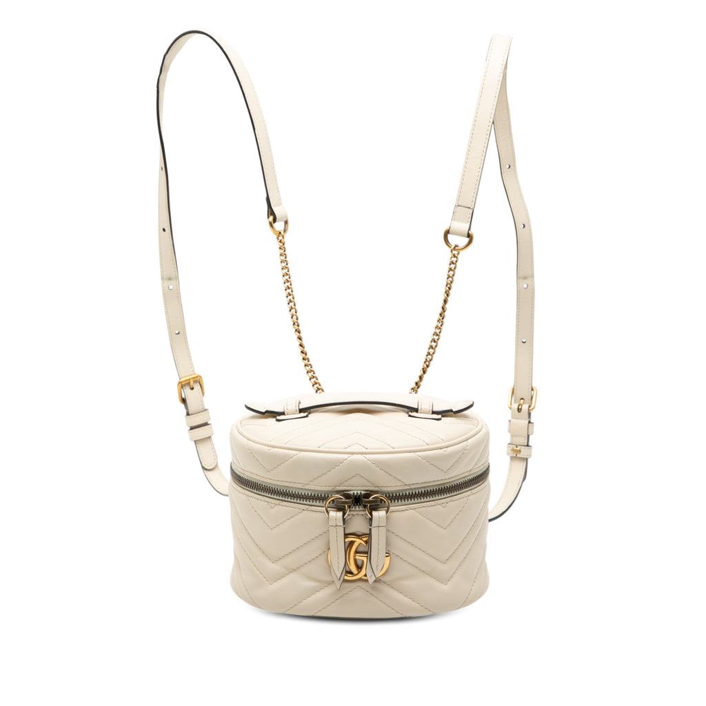 Mini GG Marmont Matelasse Leather Round Backpack