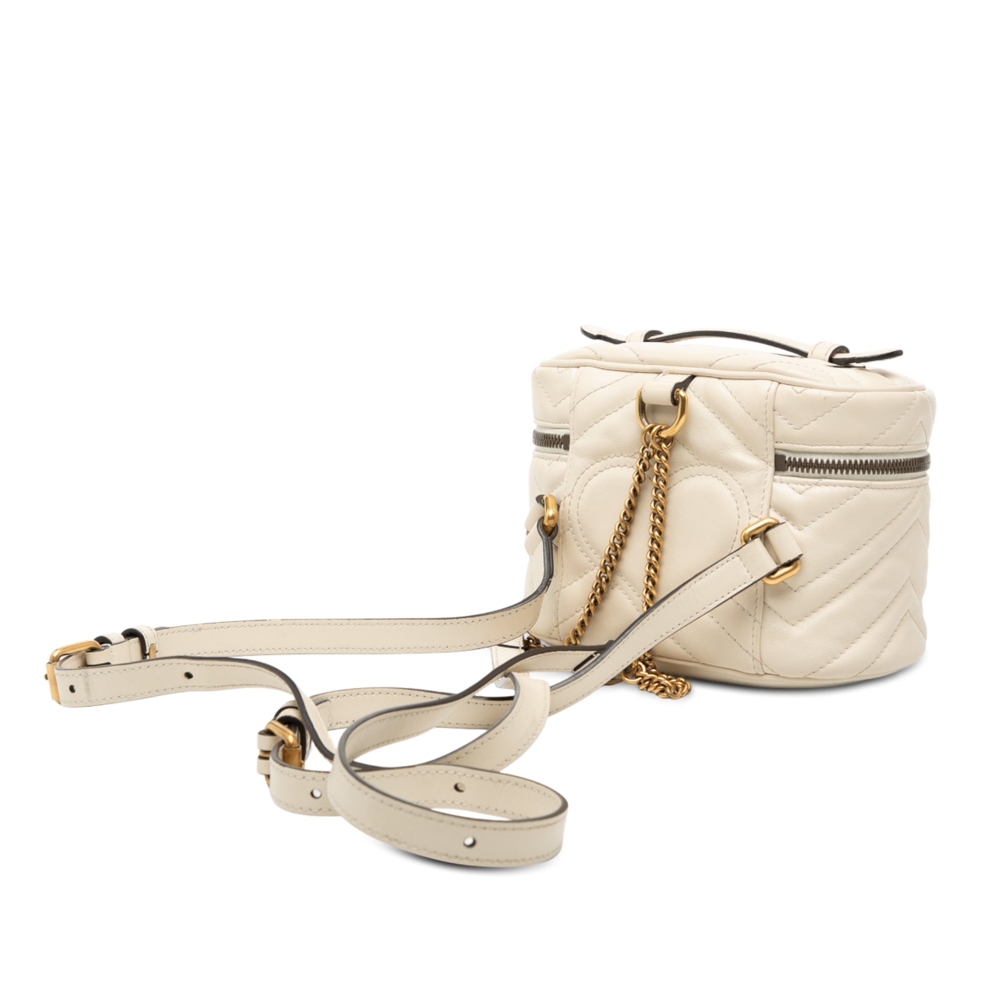 Mini GG Marmont Matelasse Leather Round Backpack
