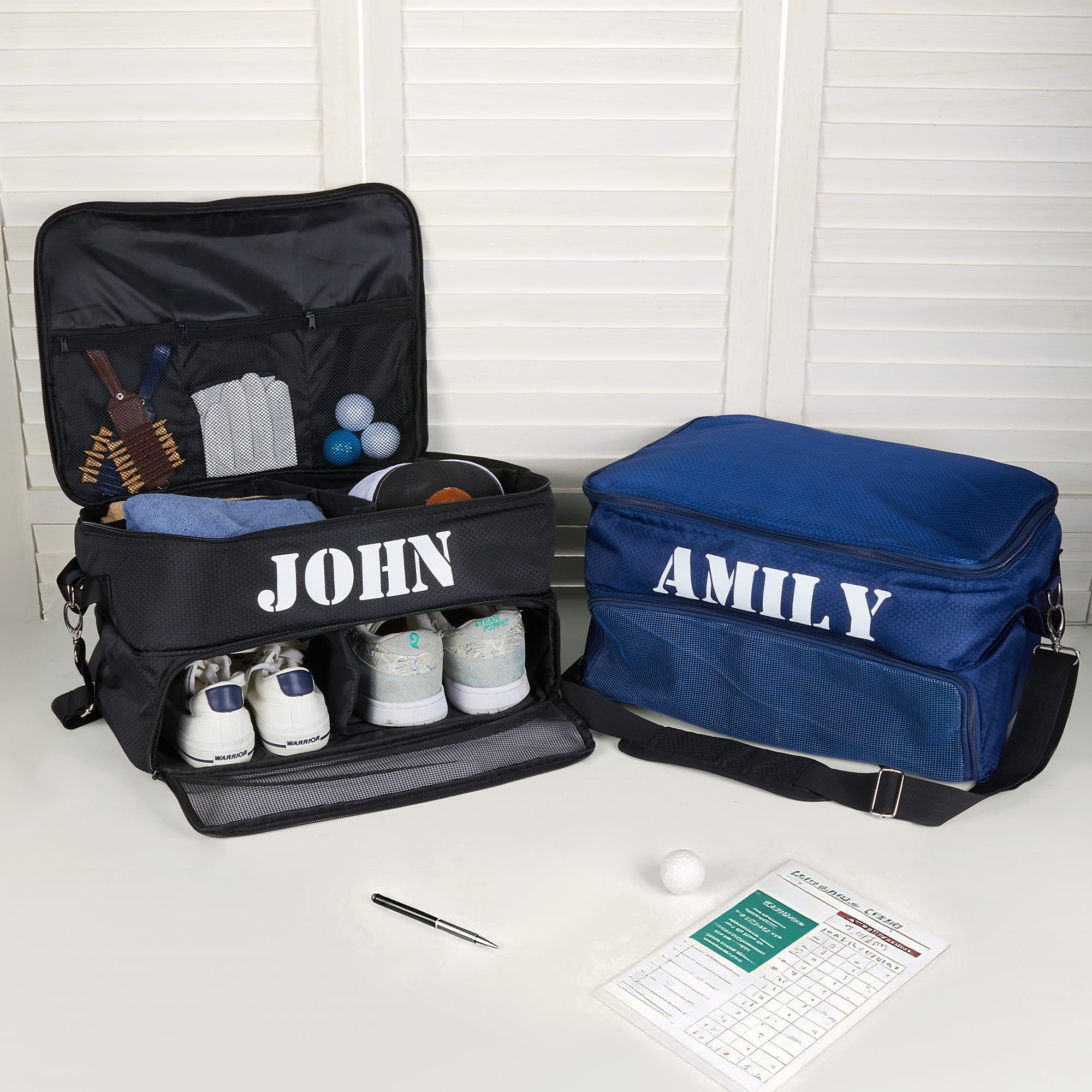 Bolsa organizadora para baúl de golf con compartimentos ajustables Accesorios de golf Diseño personalizado Cumpleaños Regalo de Navidad para los amantes del golf