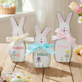 Conejito de Pascua Personalizado Adorno de Madera con Nombre Decoración de Mesa Fiesta de Pascua Regalo para la Familia Niños