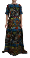 Women's Sicily Print Silk Dress Multicolor
