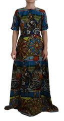Women's Sicily Print Silk Dress Multicolor