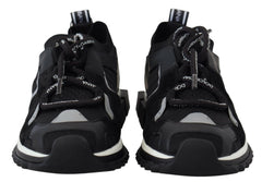 Women's Black Mesh Sorrento Trekking Sneakers Shoes And Gray