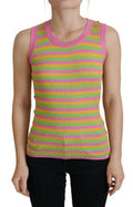 Women's Multicolor Silk Vest Pullover Tank Top
