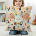 Funda Almohada Personalizada Santos del Cielo de Dibujos Animados con Nombre Decoración del Hogar Cumpleaños Bautizo Regalo para Niños Cristianos
