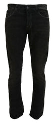 Gray Cotton Corduroy Men Casual Jeans Clothing