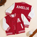 Estilo académico personalizado 100% algodón Multicolor Kid Varsity Chaqueta con nombre Daily Wear Cumpleaños Regalo para Niños Niñas