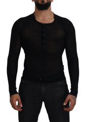 Men's Cashmere Button Cardigan Black