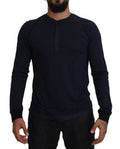 Men's Cotton-Silk Blend Crewneck Sweater Navy
