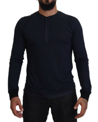 Men's Cotton-Silk Blend Crewneck Sweater Navy