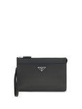 Prada Saffiano Leather Pouch — Black