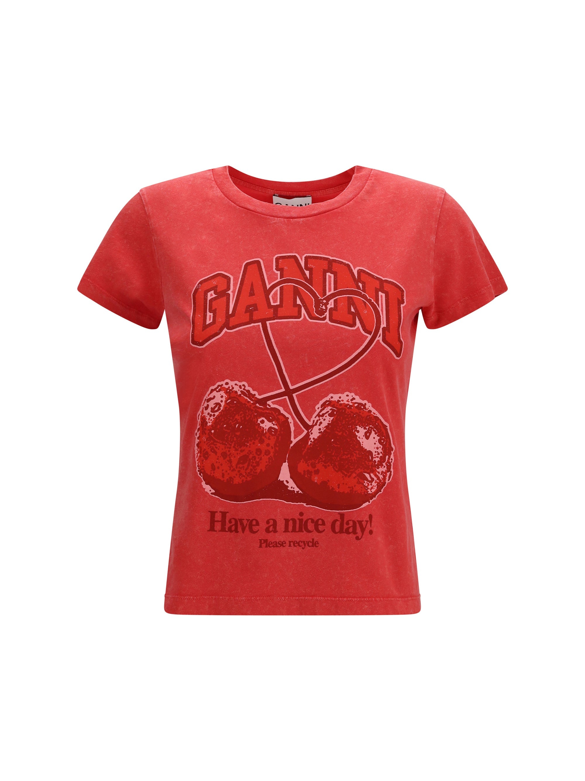 Ganni Future Cherry T-Shirt — Red