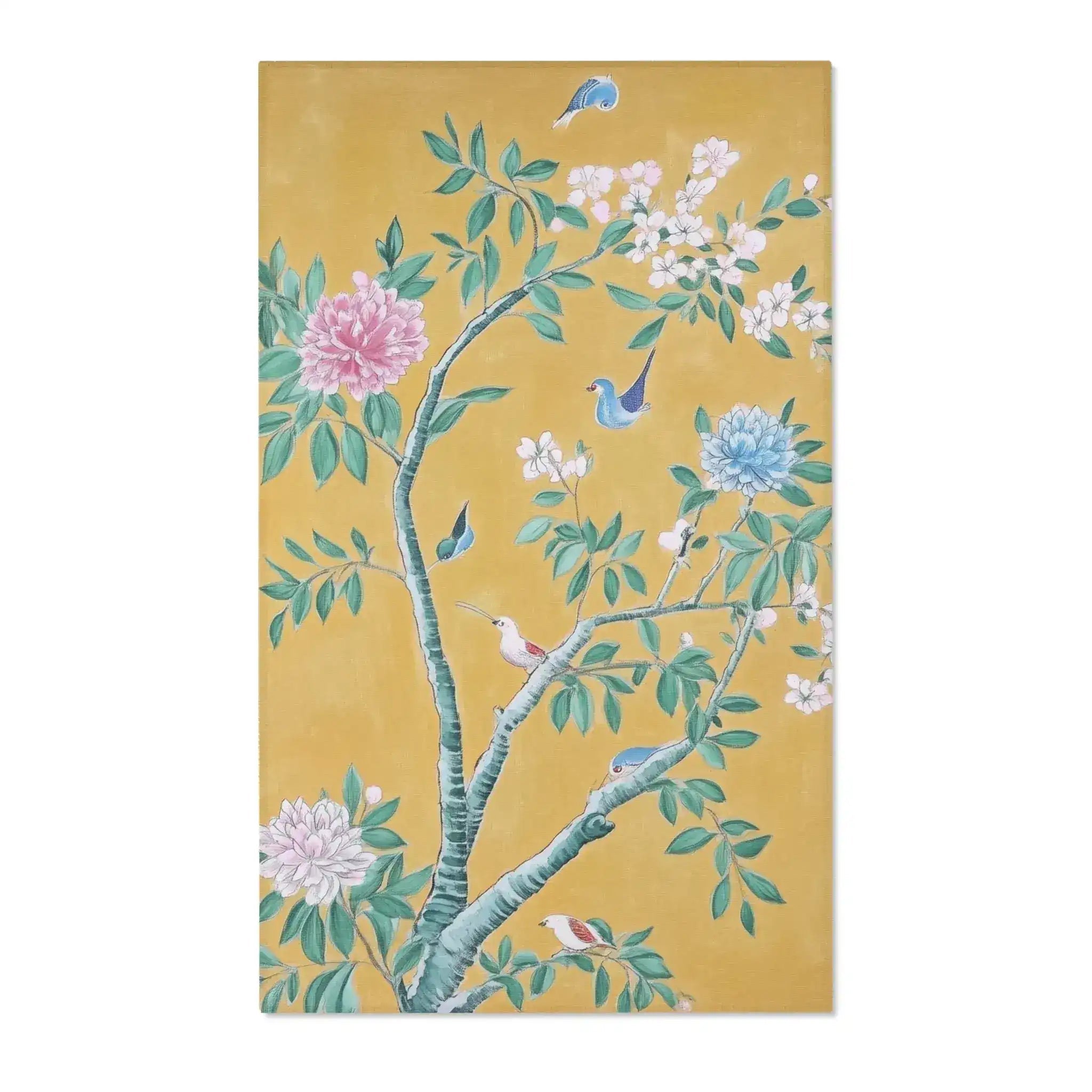 Blooming Birds & Peonies Accent Rug