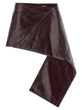 Courreges Vinyl Skirt — Burgundy