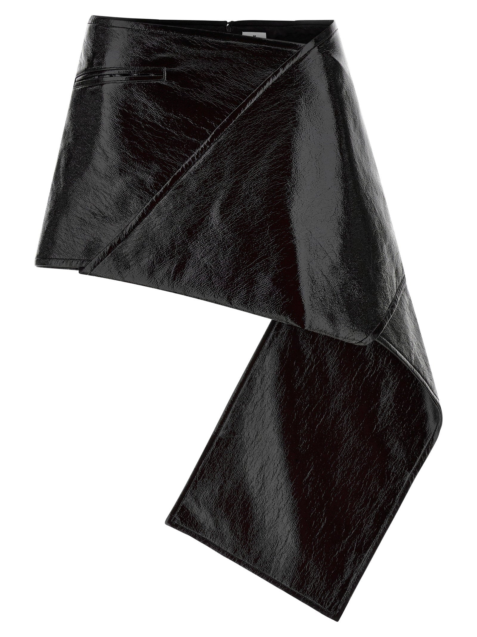 Courreges Fold Mini Skirt — Black