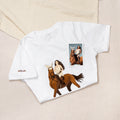 Personalizada Bordado Foto Diseño Multicolor Camiseta Sudadera Sudadera con Capucha con Nombre Cumpleaños Aniversario Regalo para Aficionados a la Equitación