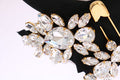 Women's Black Crystal White Hair Parrucchiera Headband Diadem Acrylic Accessory