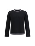MM6 Maison Margiela Merino Wool Crew-Neck Sweater — Black