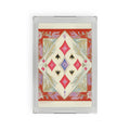 Artistic Geometric and Floral Diamond Serving Tray