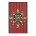 Oriental Medallion Red and Green Accent Rug