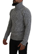 Men's Wool Knit Turtleneck Gray