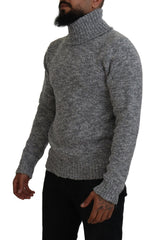 Men's Wool Knit Turtleneck Gray