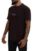Men's Bordeaux Crewneck Short Sleeve T-Shirt Cotton