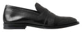 Men's Leather Stitched Loafer Black