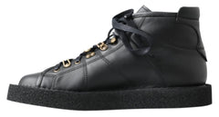 Men's Black Leather Slip On Stretch Boots