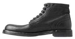 Men's Black Horse Leather Perugino Boots