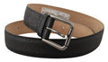 Men's Black Calf Leather Brown Backend Belt