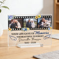 Placa acrílica cuadrada personalizada con nombre y fecha Regalo del Día de los Caídos para los que han perdido a un ser querido