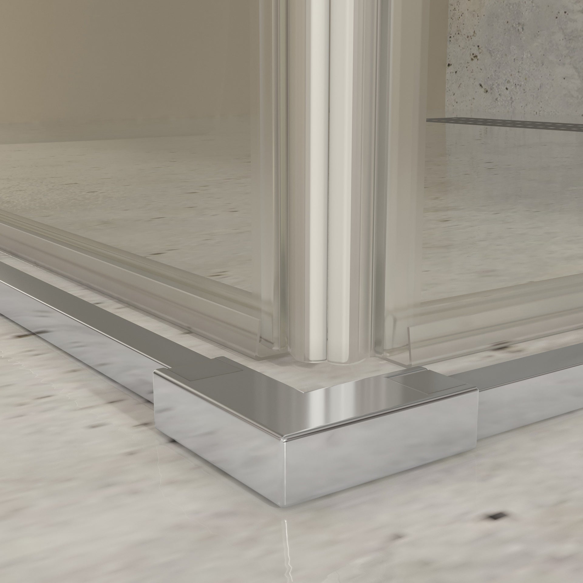 BATHME NOEL 4 Mampara Ducha Angular Corredera Cromo Transparente