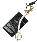 Women's Black Silicone Dg Logo Gold Brass Keychain Accessory