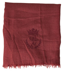 Men's Maroon Cashmere Knit Wrap Shawl Fringe Scarf Silk