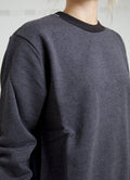 Women's Crew Neck Pullover Gray Viscose Nylon