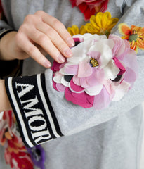 Women's Amore Queen Sweater Gray Cotton