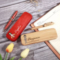 Juego de Bolígrafo y Estuche de Madera Personalizados con Nombre y Cargo Regalo de Agradecimiento para Empleados Colegas