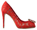 Women's Heels Red Cotton Silk Viscose