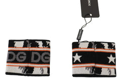 Men's Orange And Gray Two Piece Set Dg Royal Wristband Wool Accessory