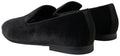 Men's Black Velvet Loafers Formal Shoes Cotton