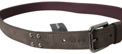 Men's Leather Metal Buckle Belt Brown